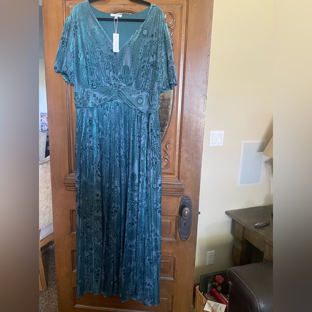 Baltic Born Teal Maxi Dress New with Tags 1XL